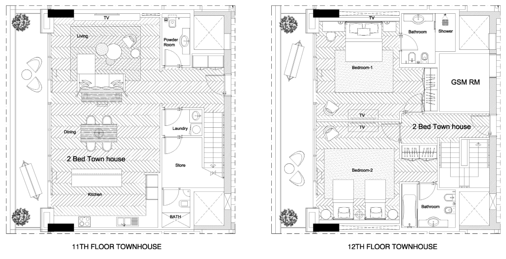 2 спальни в Marriott Executive Residences